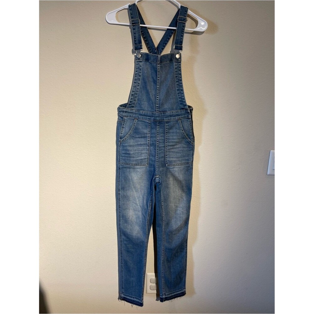 Madewell Skinny Overalls Raw Hem Size Small